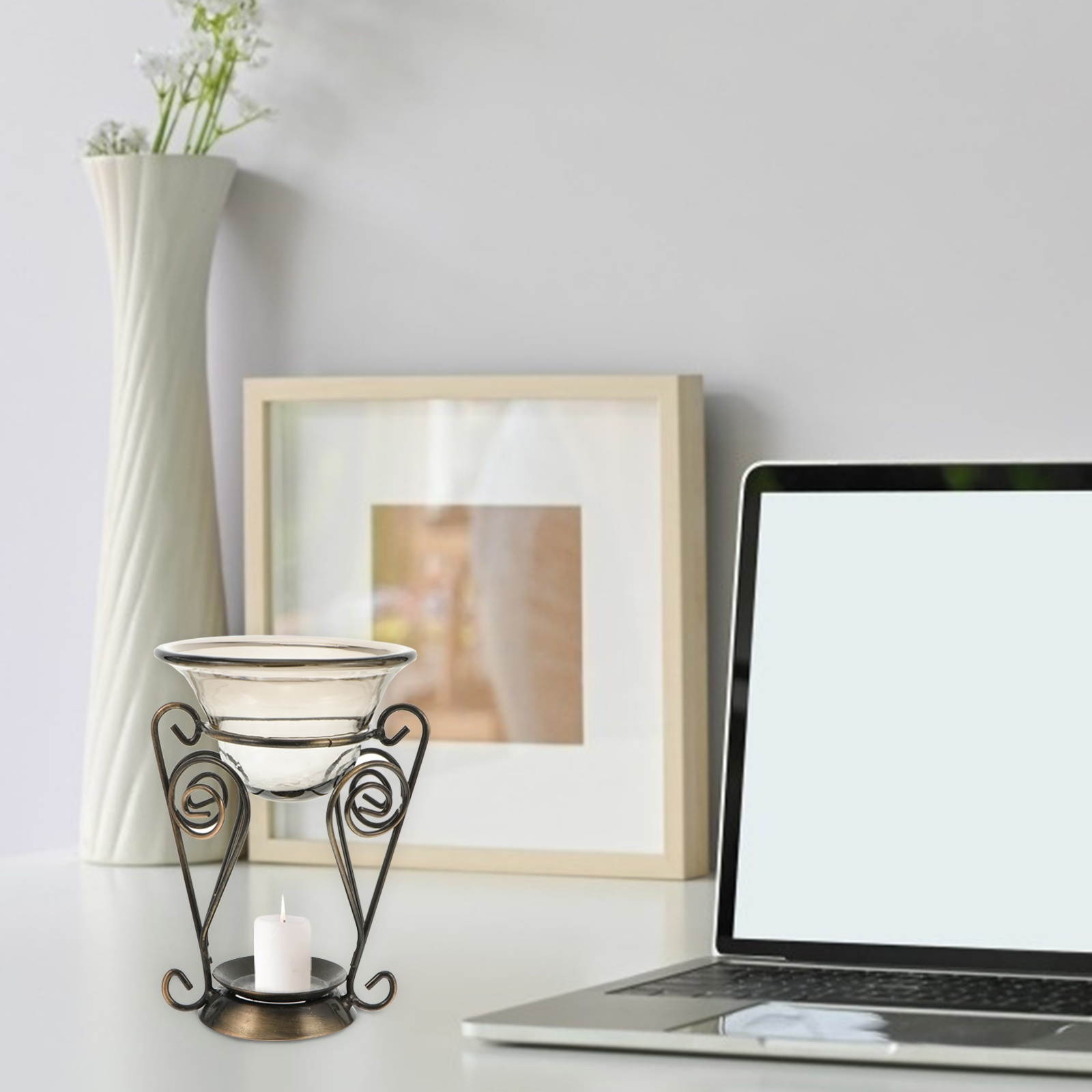 1pc Aroma Diffuser Burner Candle Aroma Burner Essential Oil Iron Burner