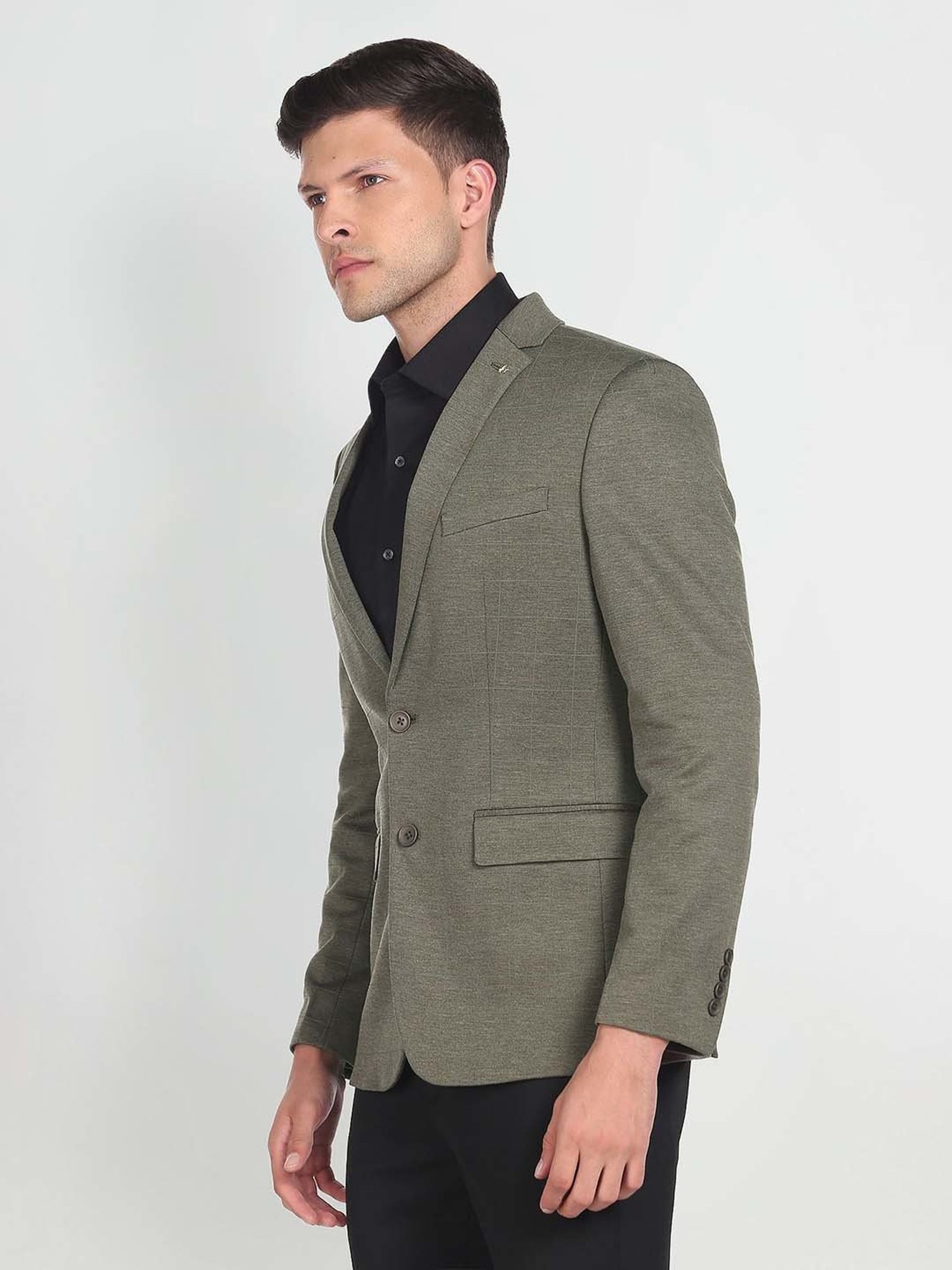 Arrow Olive Slim Fit Check Blazer