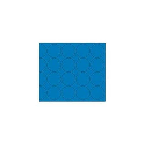 MasterVision Interchangeable Magnetic Characters, Circles, Blue, 3/4" Dia., 20/Pack