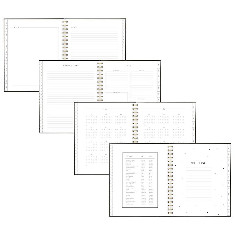 2021-22 Academic Planner 9.875" x 7.875" Weekly/Monthly Hardcover Black - Sugar Paper™