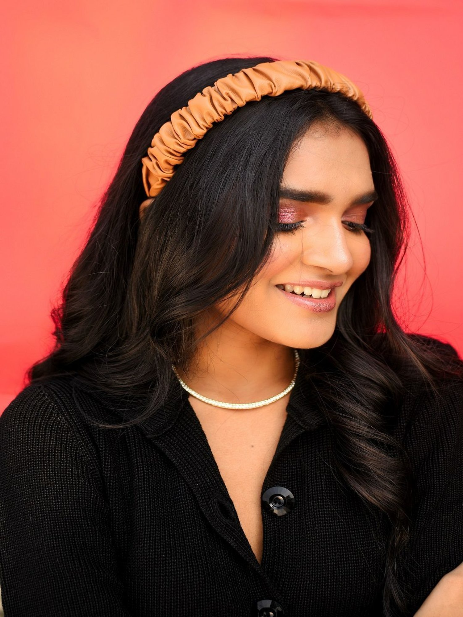 Choko Beige Embellished Hair Band