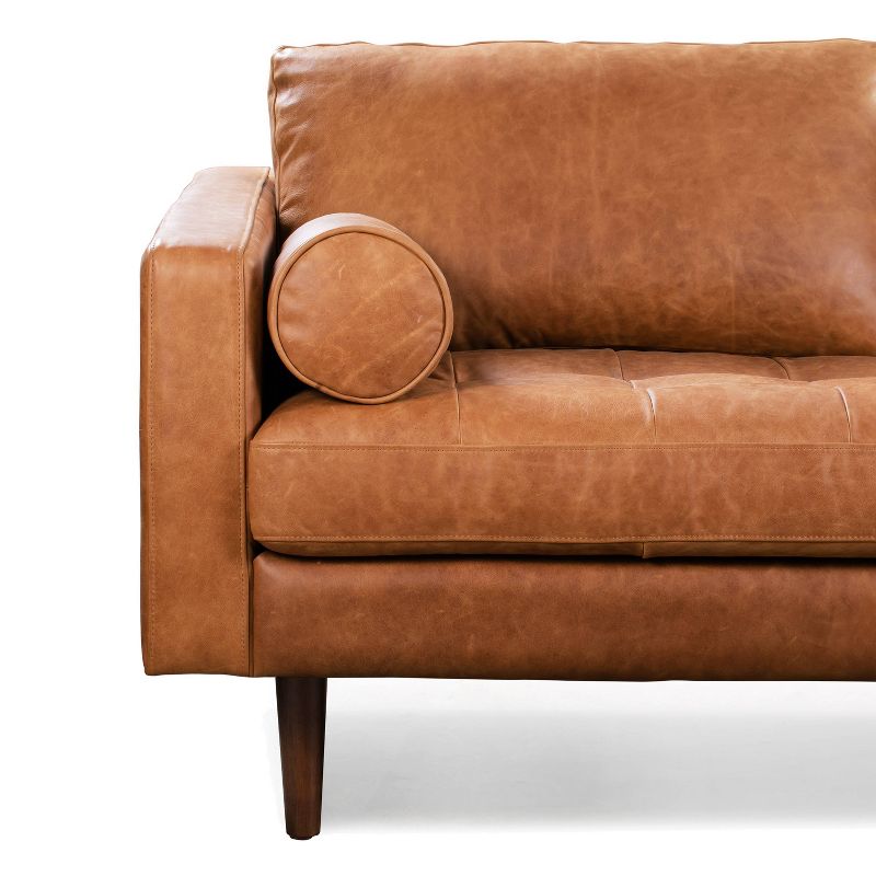 72" Kensington Apartment Sofa Cognac Tan - Poly & Bark