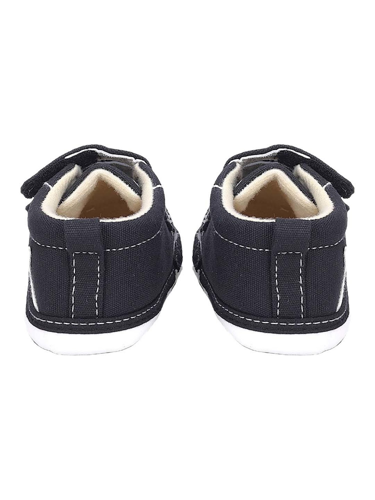 Baby Moo Kids Brown & White Velcro Shoes