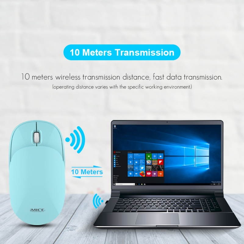 IMICE E-1100 Computer Mouse Power Saving Fashionable Computer Accessory Wireless Connection Office Mouse for Laptop