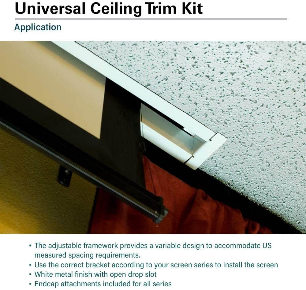 Elite Screens Universal Ceiling Trim Kit for Concealed Hidden In-ceiling Projector Screen Installation, ZCU3