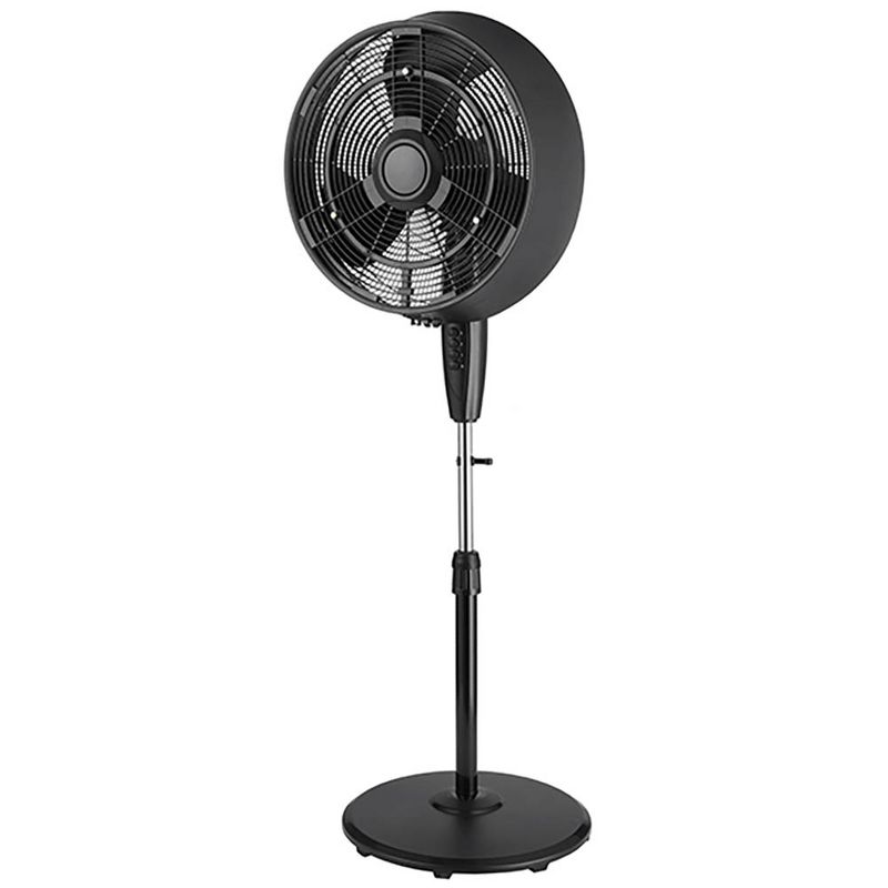 Pelonis FS45-9L 3 Speed Portable Indoor Oscillating 18 Inch Stand Fan, Black