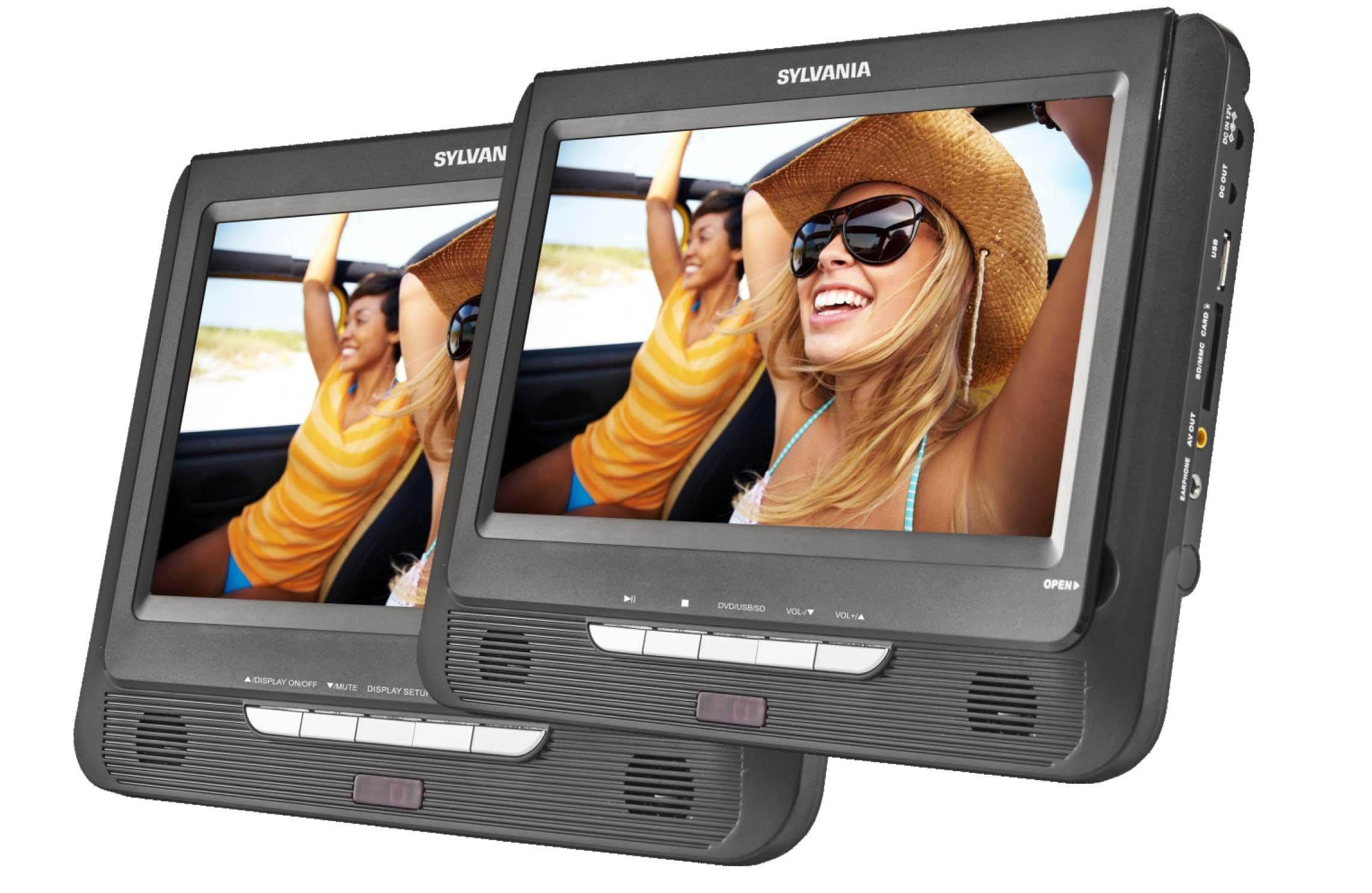 SYLVANIA(R) SDVD9957 9" Dual-Screen Portable DVD Player