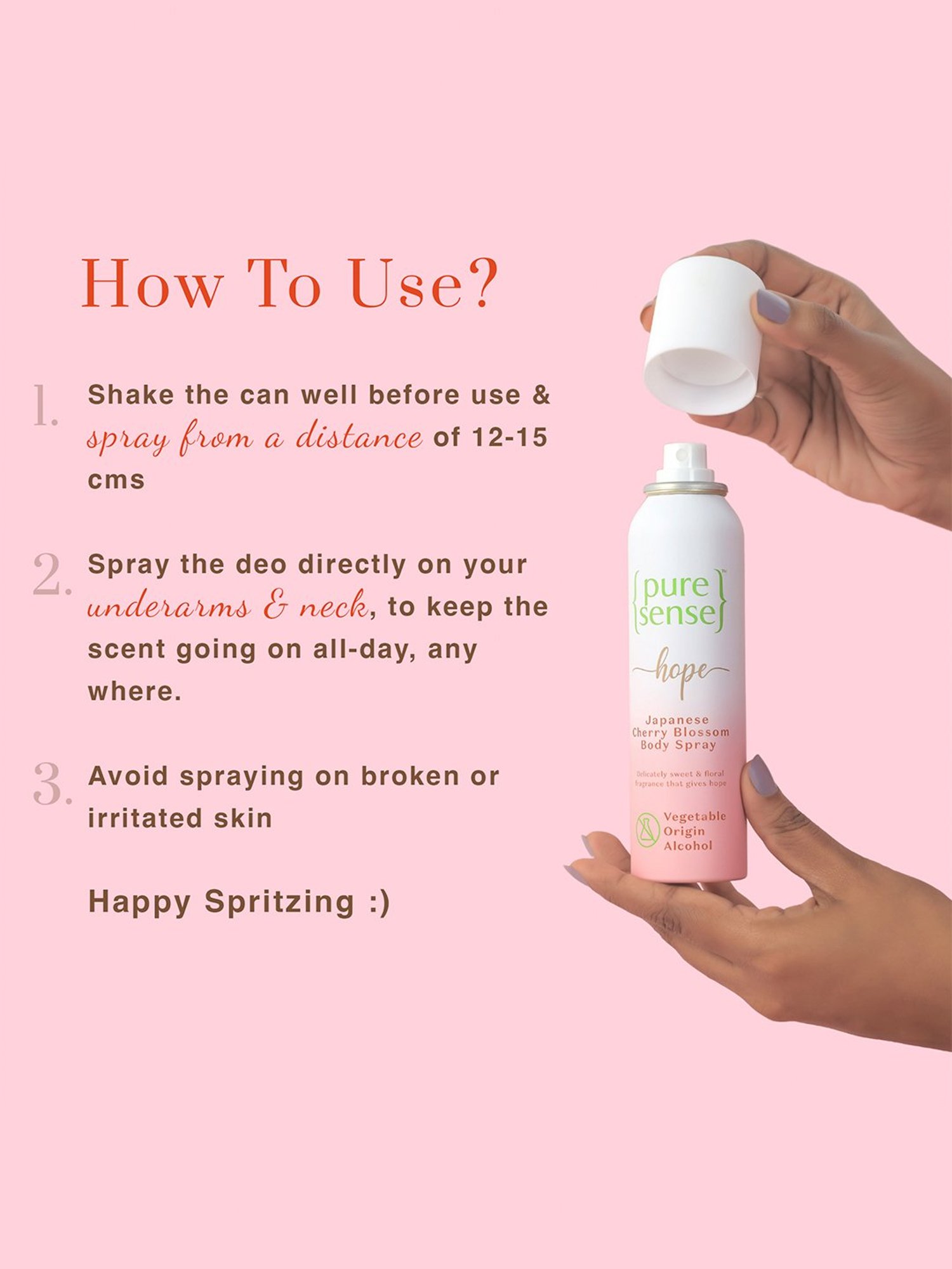 Pure Sense Hope Japanese Cherry Blossom Body Spray - 150 ml