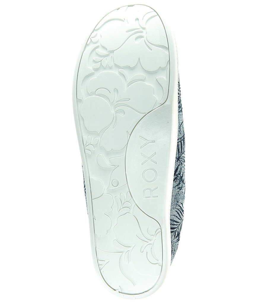 Roxy Bayshore III Canvas Leaf Print Slip-On Sneakers