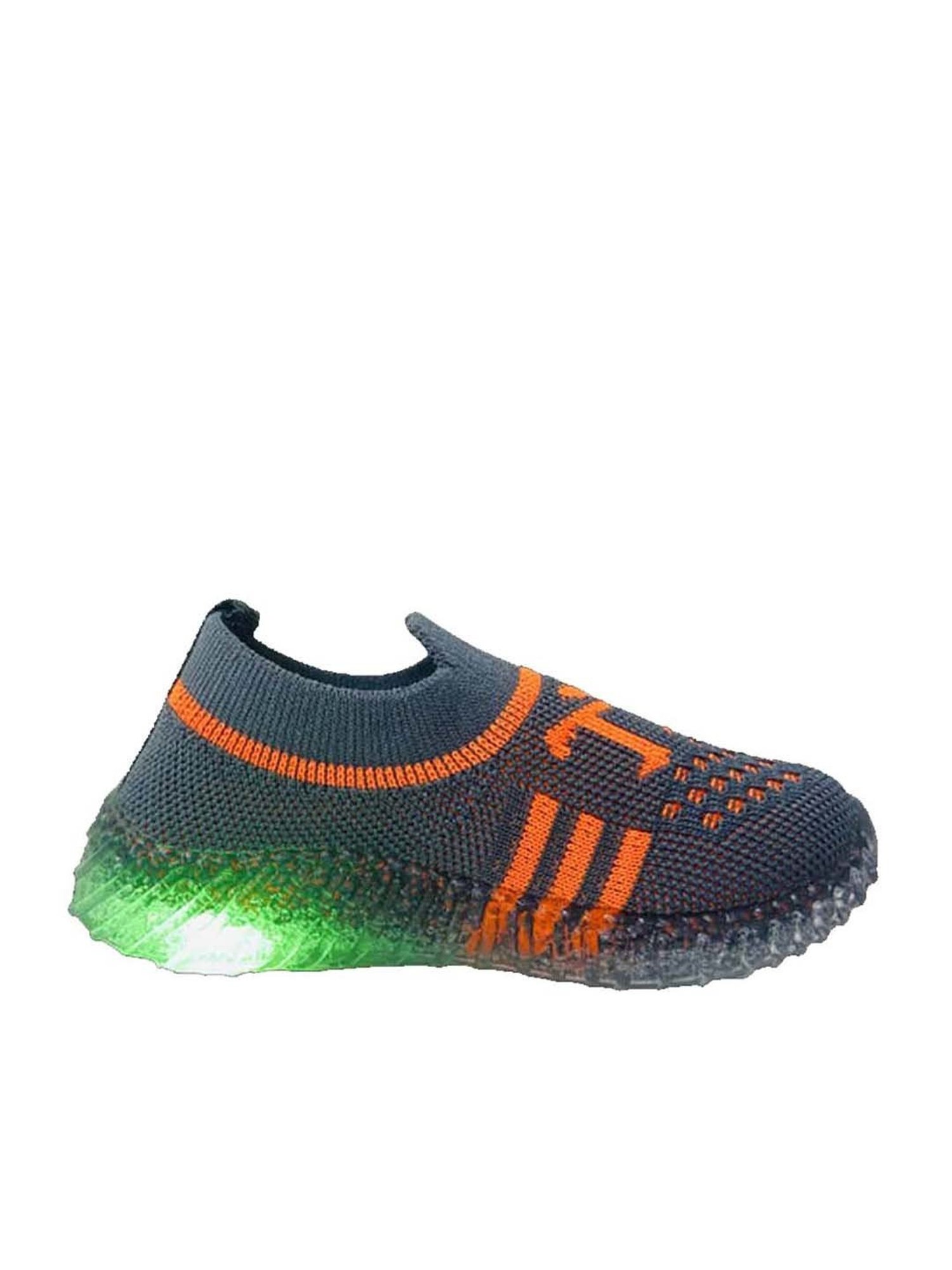 Priaansha Kids Grey & Orange Casual Slip-Ons
