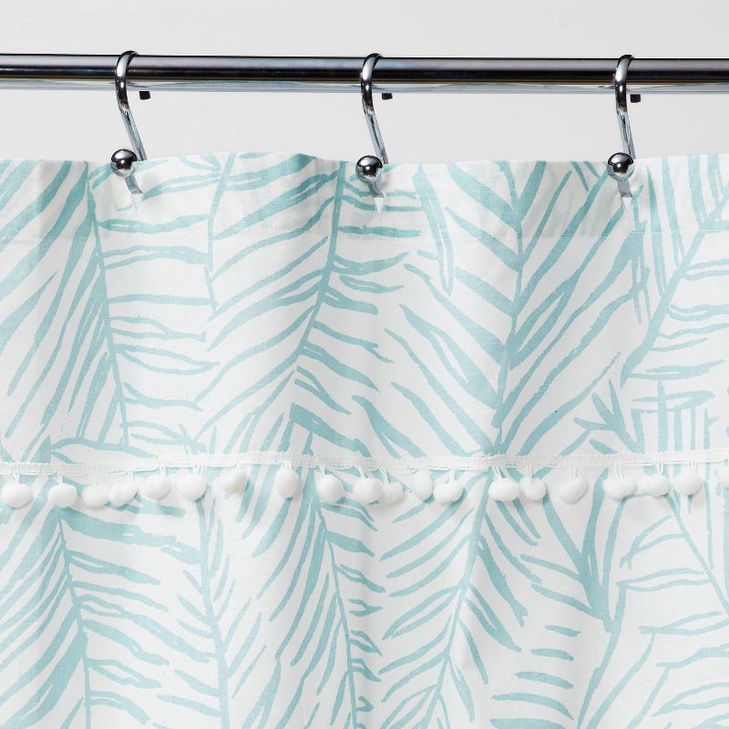Caribbean Leaf Shower Curtain Aqua - Opalhouse™