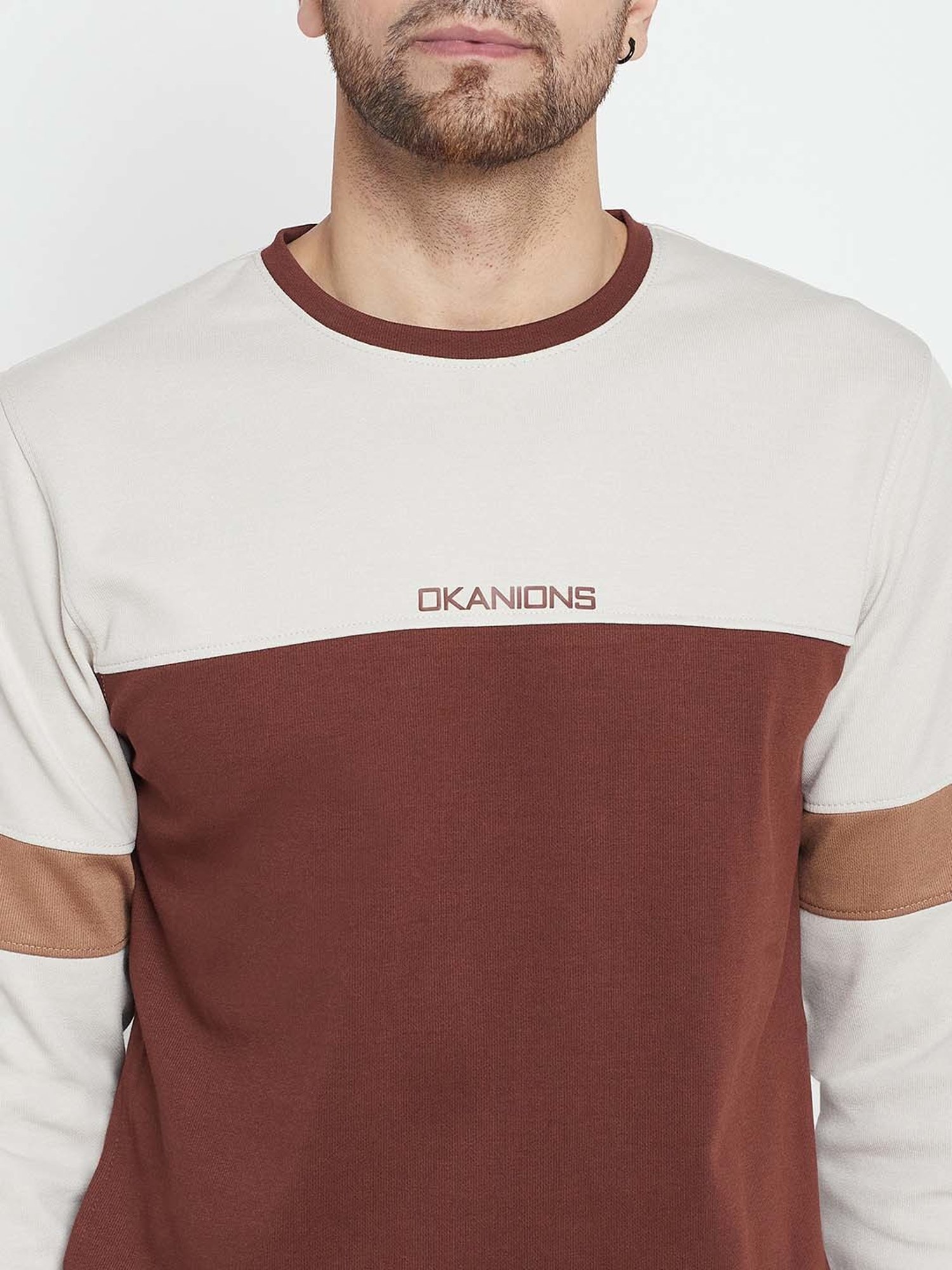 Okane Coffee Regular Fit Sweatshirt & Trackpants Set