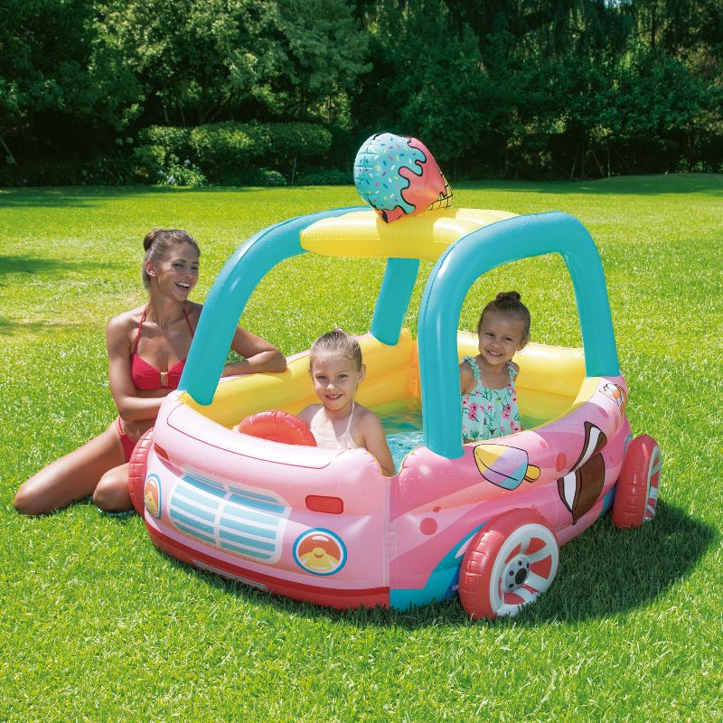 Summer Waves Ice Cream Truck Inflatable Kiddie & Toddler Pool & Play Center