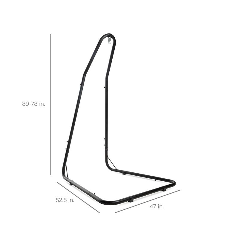 Best Choice Products Adjustable Curved Stand for Hammock Chairs and Swings - Black
