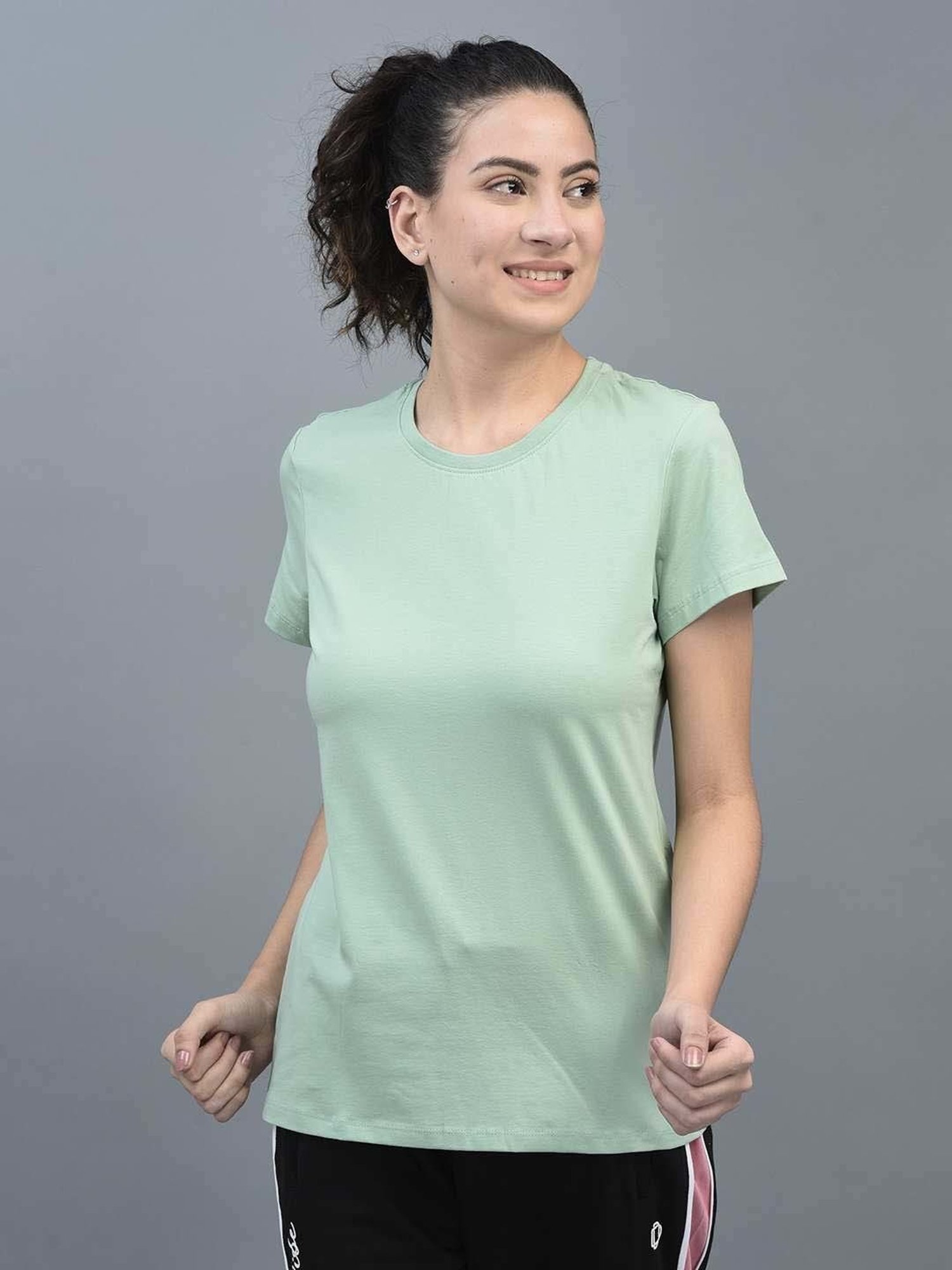 Dollar Green Cotton Sports T-Shirt