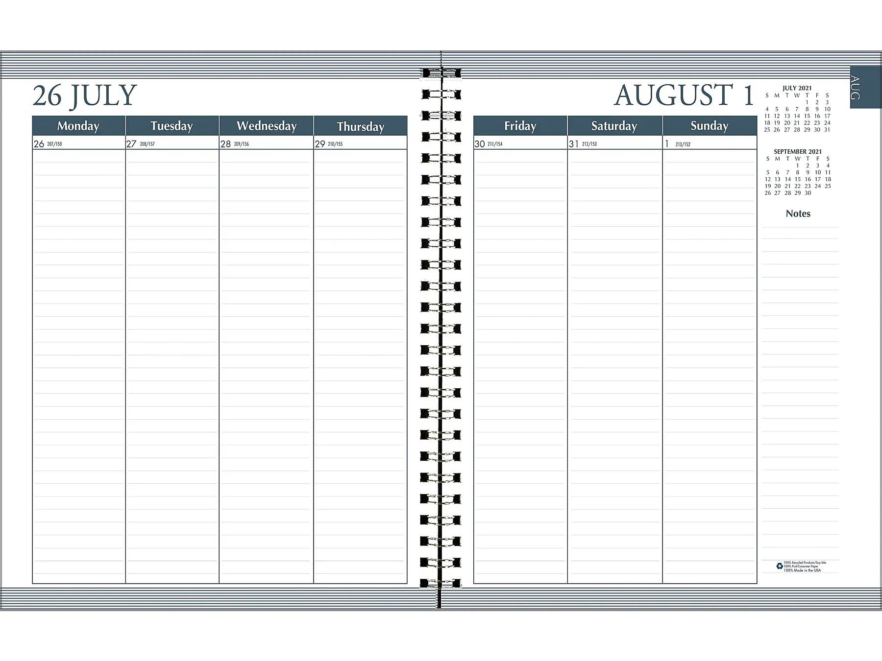 House of Doolittle 2021-2022 7" x 9" Academic Planner Black 295532-22