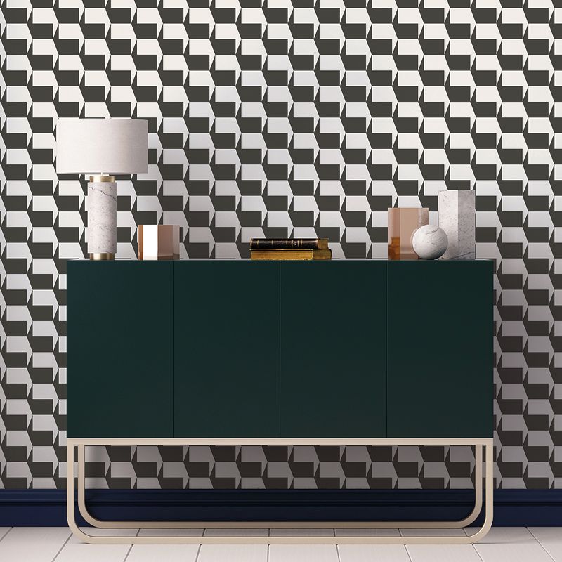 Tempaper Kids' Galaxy Self-Adhesive Removable Borders Wallpaper Out Of This World Black