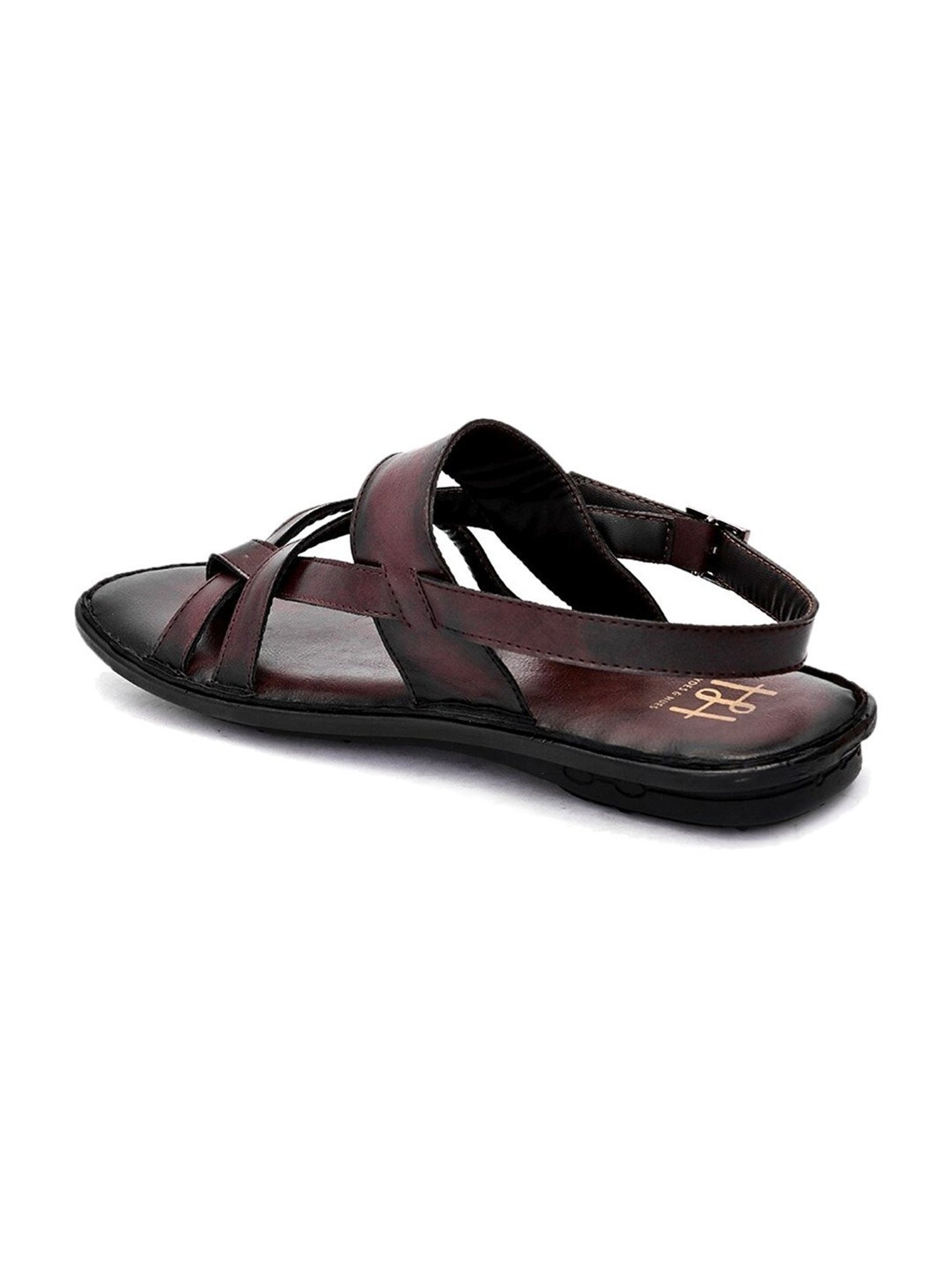 Hydes N Hues Men's Brown Back Strap Sandals