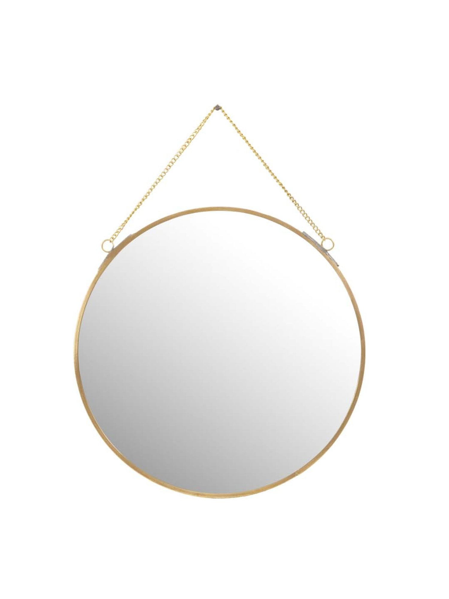 Home4U Gold  Metal Glass Mirror - Set of 1