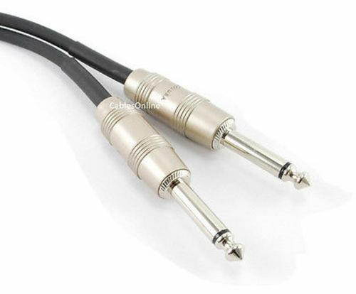 6ft Kirlin 1/4" TS Mono Male Plug to Dual 1/4" TS Mono Male Noise-Free Y-Cable