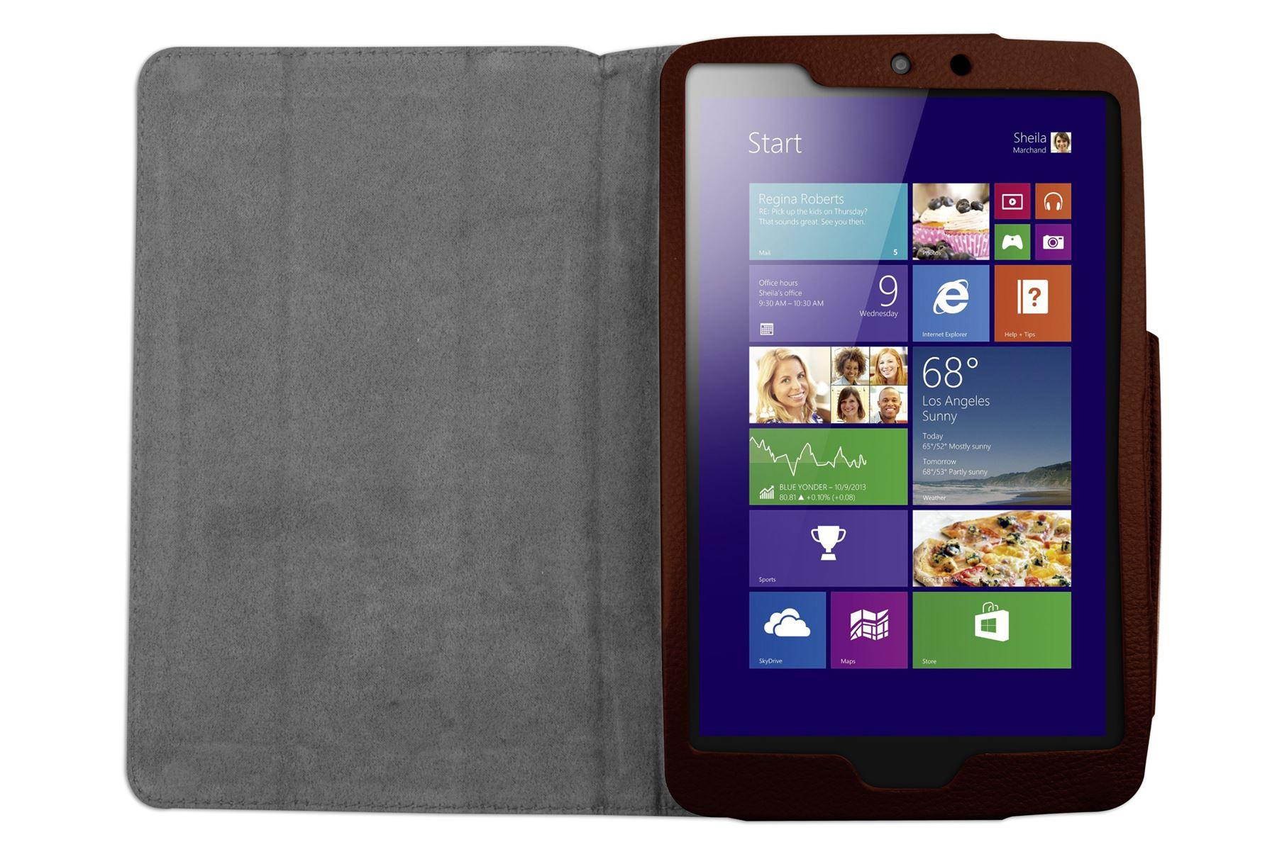 Hellfire Trading Magnetic PU Leather Case Cover for Lenovo IdeaTab Miix 2 8" - Hot Pink