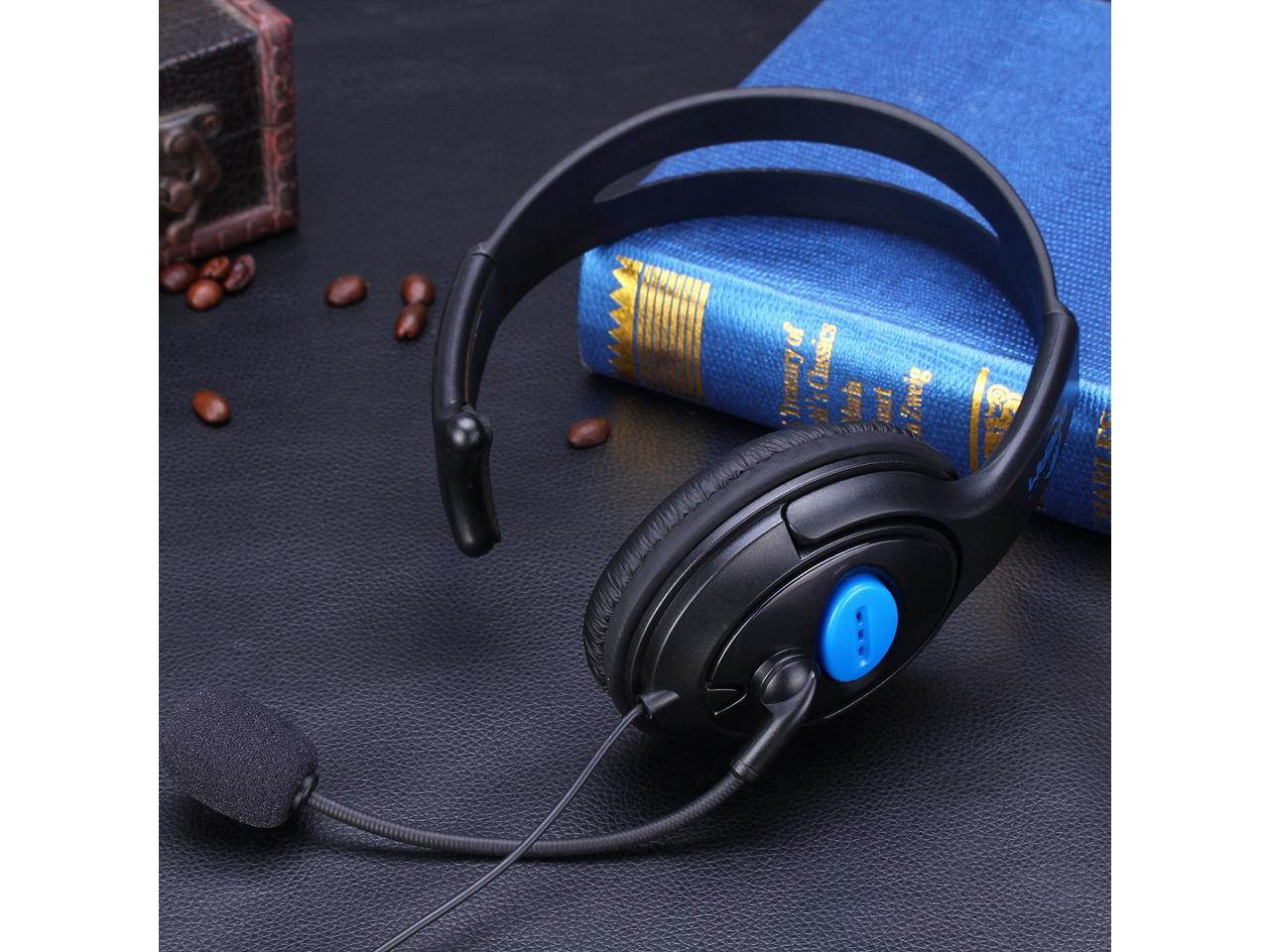 Ackmioxy PS4 Unilateral Headset 3.5mm Wired Traffic Chat Online Gaming One Ear Headphone with Microphone for Playstation 4, PS4 Pro, PS4 Slim, Nintendo Switch, Laptop, Xbox One S X(Extra Adapter Neede