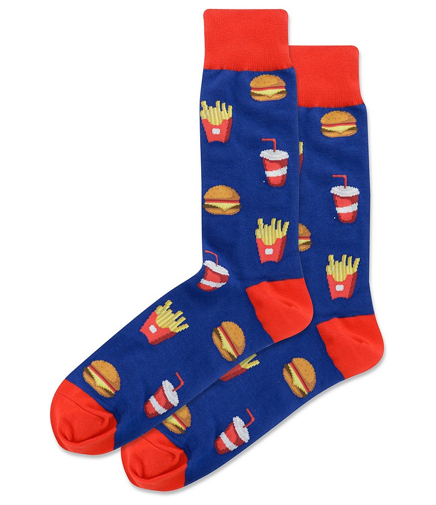 Hot Sox Burger And Fries Crew Socks