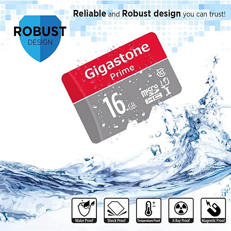 16GB Micro SD Card Camera Plus 85MBs Full HD Video U1 C10 Class 10 Micro SDHC UHSI Memory Card with MicroSD to SD adapter