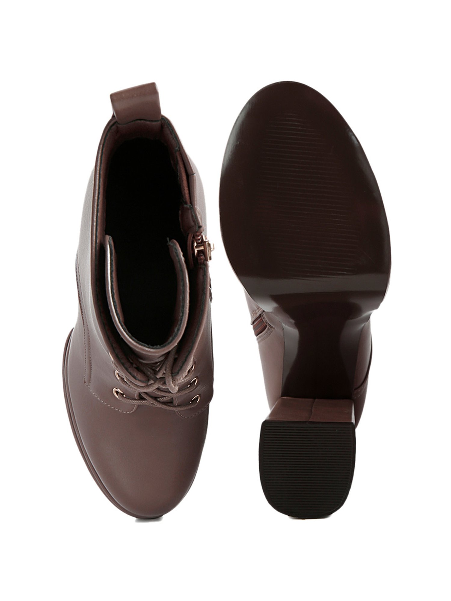 London Rag Women's Taupe Derby Boots