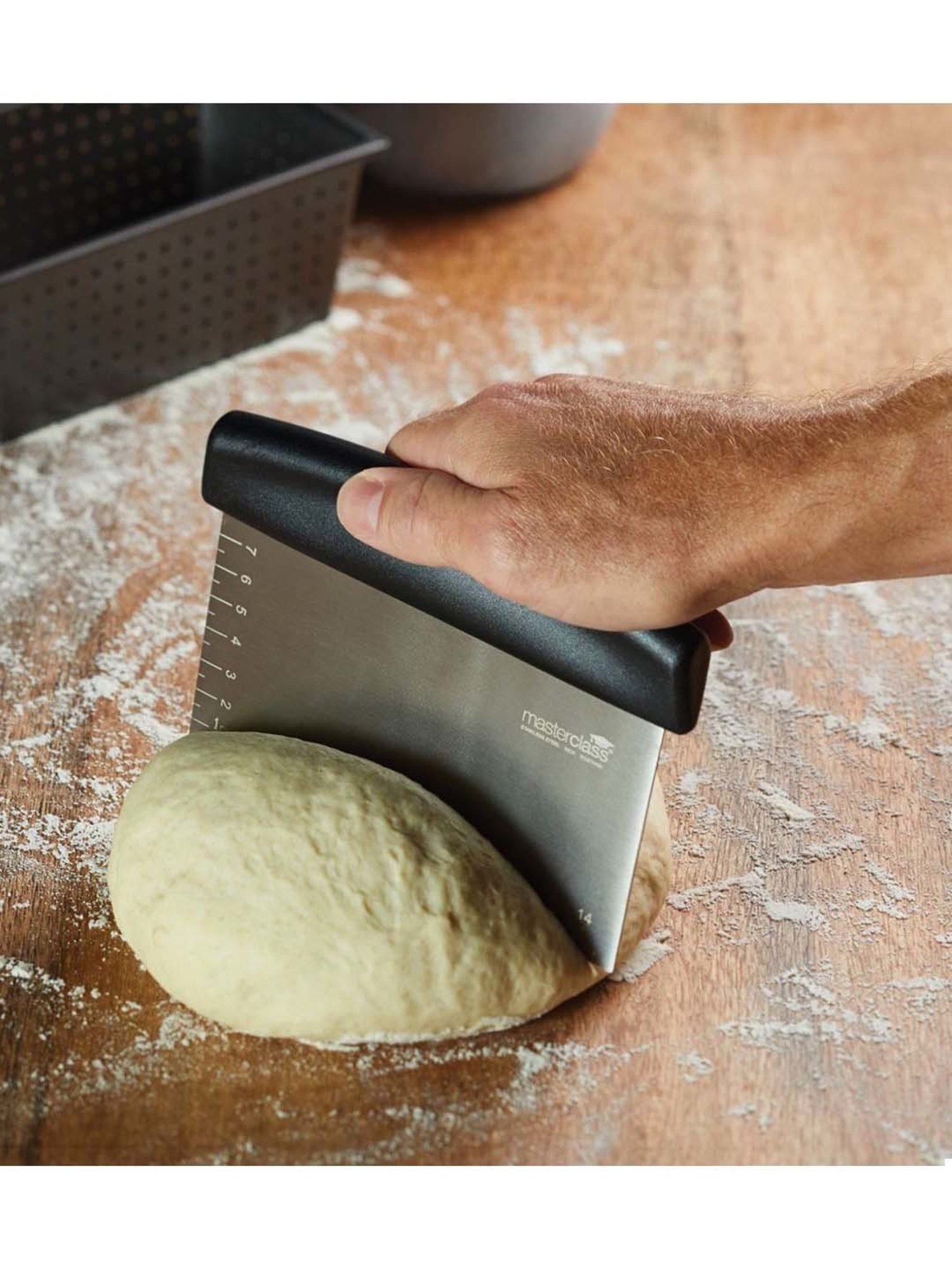 MasterClass Black Stainless Steel Dough Cutter