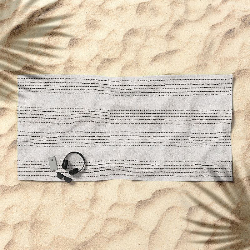 Holli Zollinger LINEN STRIPE RUSTIC Beach Towel - Deny Designs
