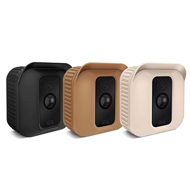Silicone Skin for Blink XT2XT Camera 3 Pack Premium Silicone UV Weather Resistant Protective Case Cover for Blink XT2 XT Home Security Indoor Outdoor Camera Black Brown White