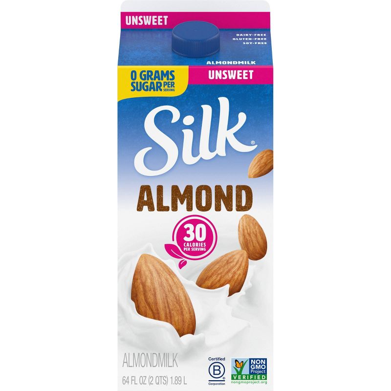Silk Almond Unsweetened Original Almond Milk - 0.5gal