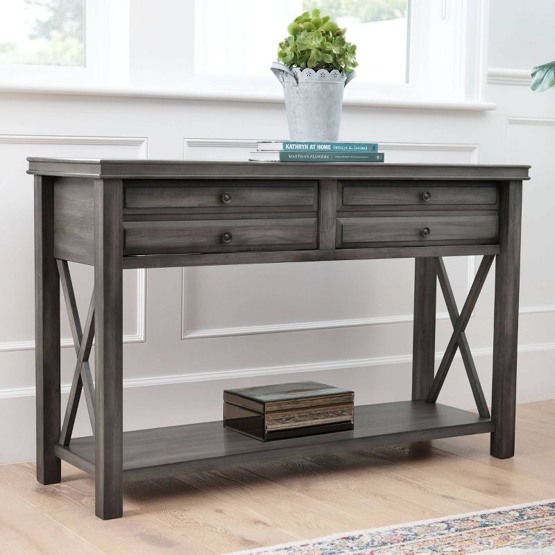 Felicity Wood Console Table Gray - Abbyson Living