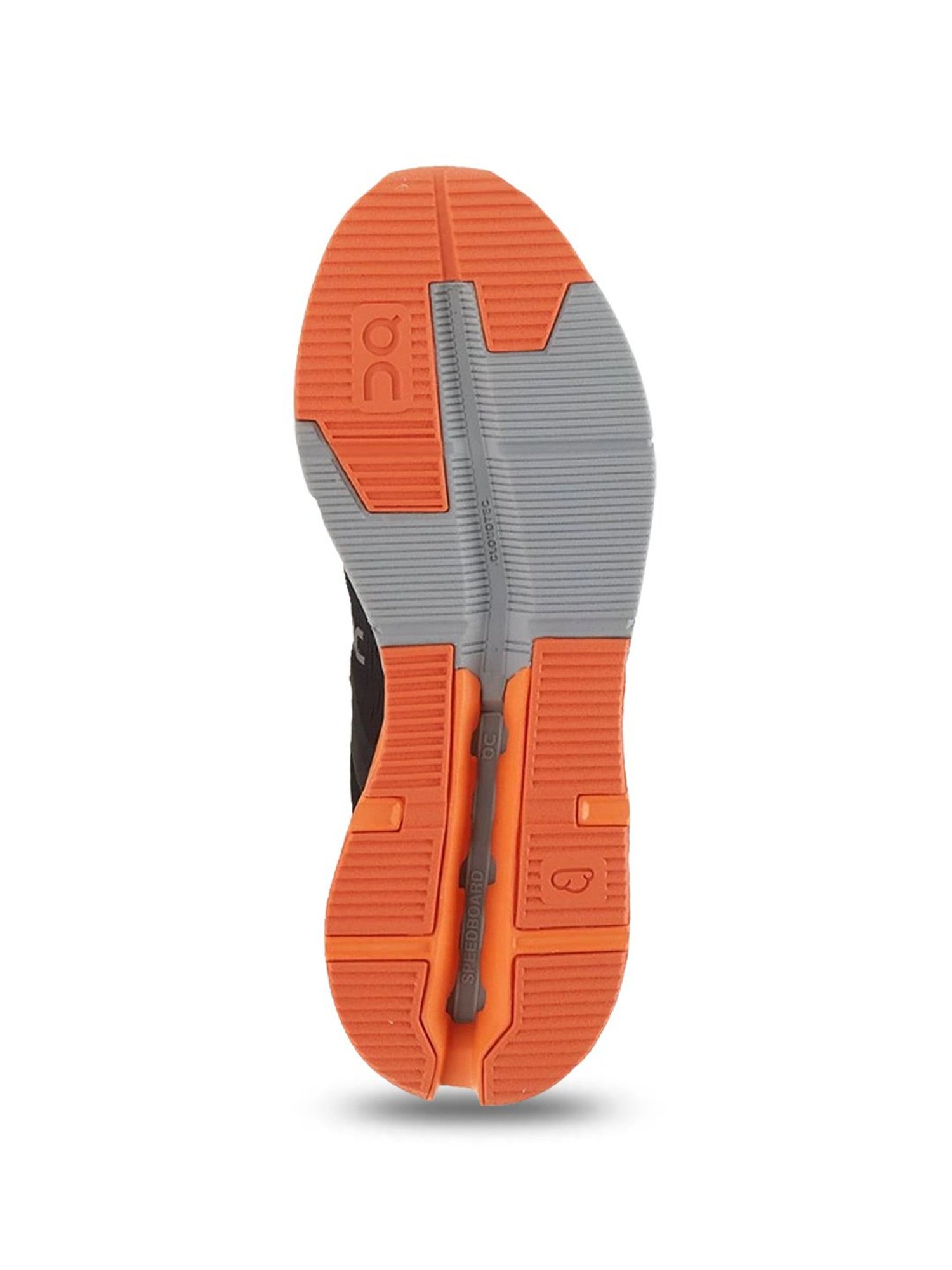 On Men's Cloudnova Flux 1 Black & Flame Running Shoes