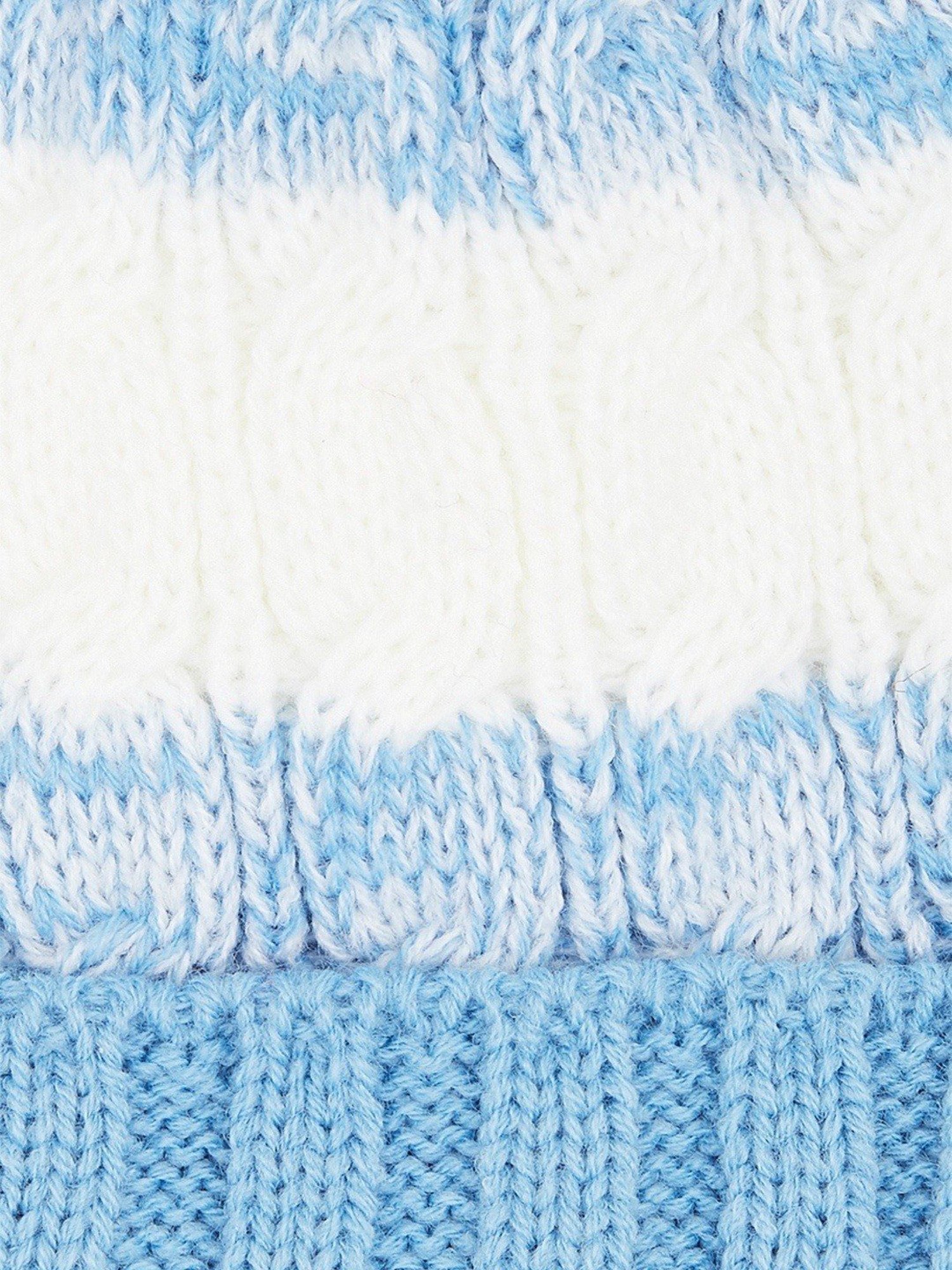 Pantaloons Junior Blue Woven Beanie