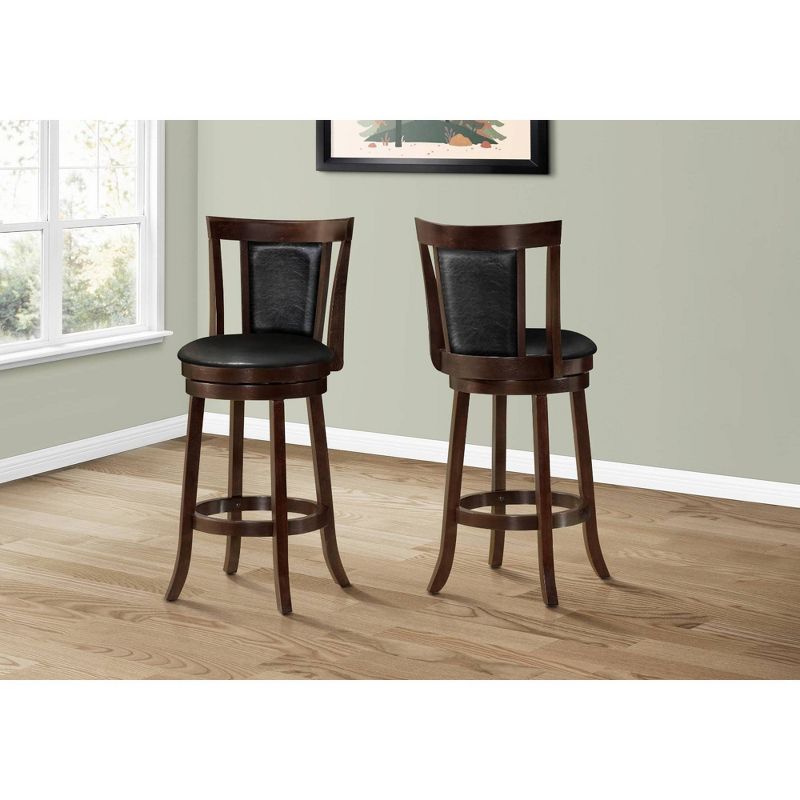 2pc 43"H Barstool Swivel Cappuccino - EveryRoom