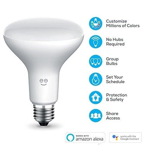 Smart Light Bulbs, Alexa Light Bulb, Smart Bulbs that Work with Alexa & Google Assistant, WiFi Light Bulbs A19 Daylight (5000K) No Hub Required, 800LM 60W Equivalent High CRI>90, 2 Pack