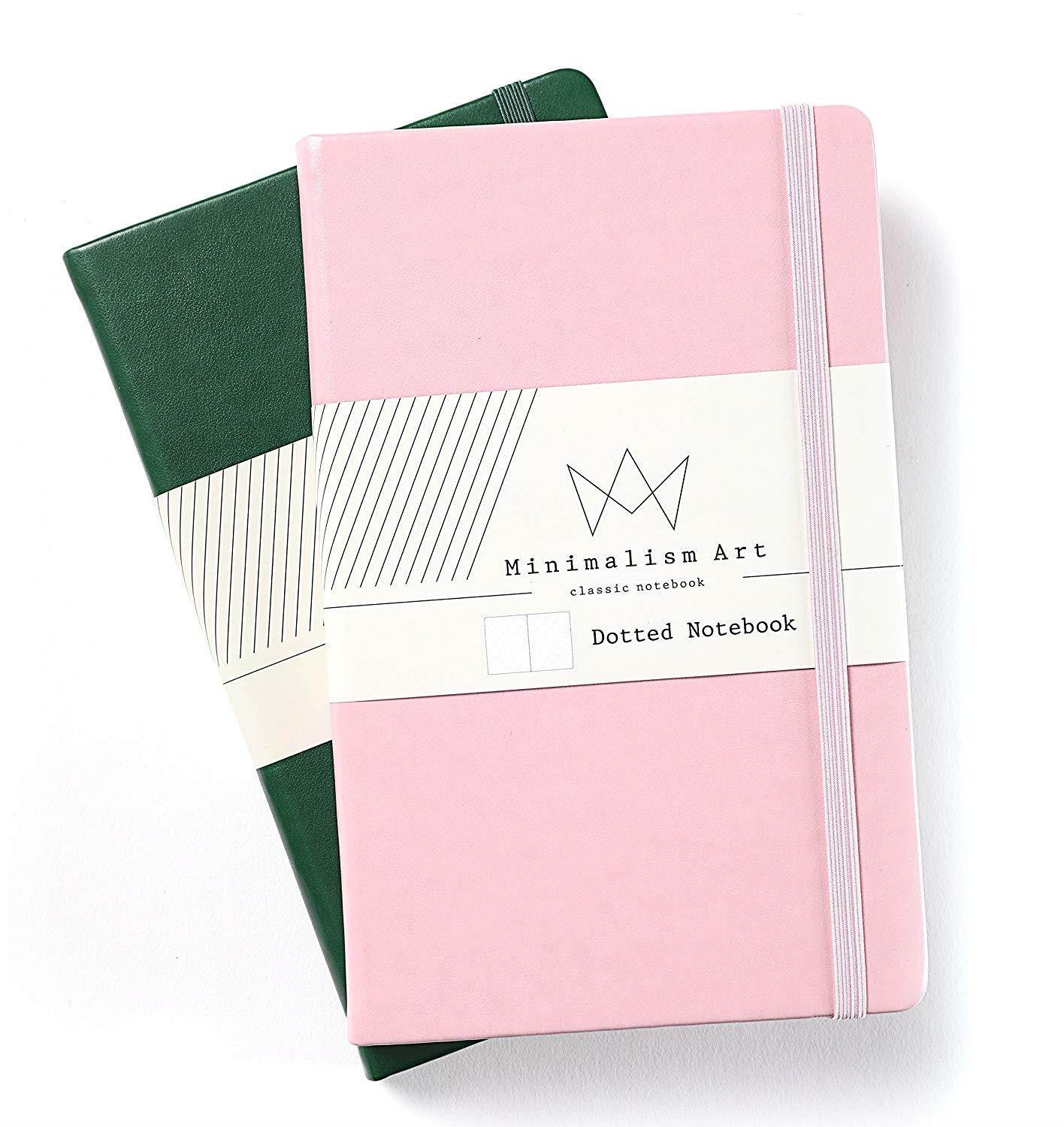 Minimalism Art | Classic Notebook Journal, Size: 5" X 8.3", A5, Green, Ruled/Lined Page, 192 Pages, Hard Cover/Fine PU Leather, Inner Pocket, Quality Paper - 100gsm | Designed in San Francisco