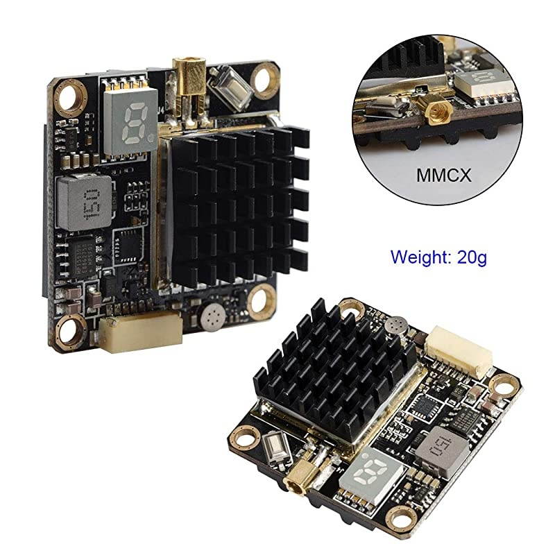 FPV VTX PIT/250/500/1000/2000mW Long Range Switchable Transmitter Support OSD Configuration Using Smart Audio and Microphone with MMCX, FC Uart for Racing Drone RC Drones Quadcopter RC Car