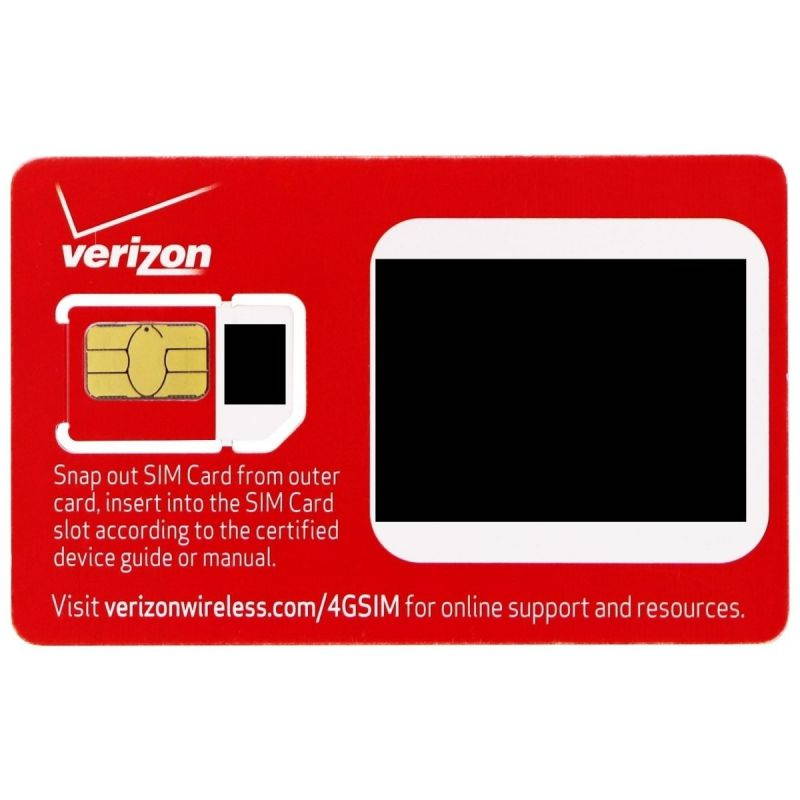 Verizon VMOVESIMXBK2FHW VZNCEL SIM 2FF 4G LTE