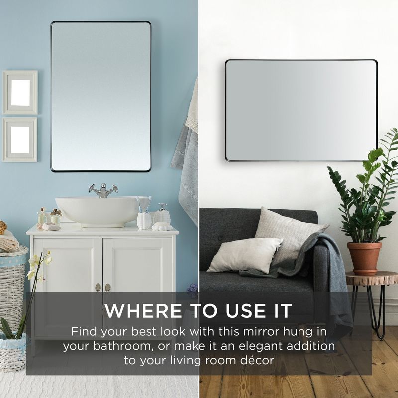 Rectangle Tripoli Vanity Bathroom Mirror Clear - Howard Elliott
