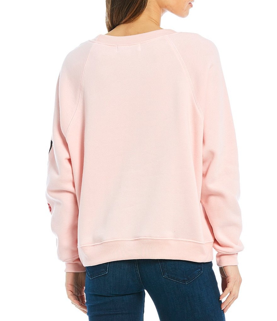 WILDFOX Crew Neck Sommers Kiss Knit Sweatshirt