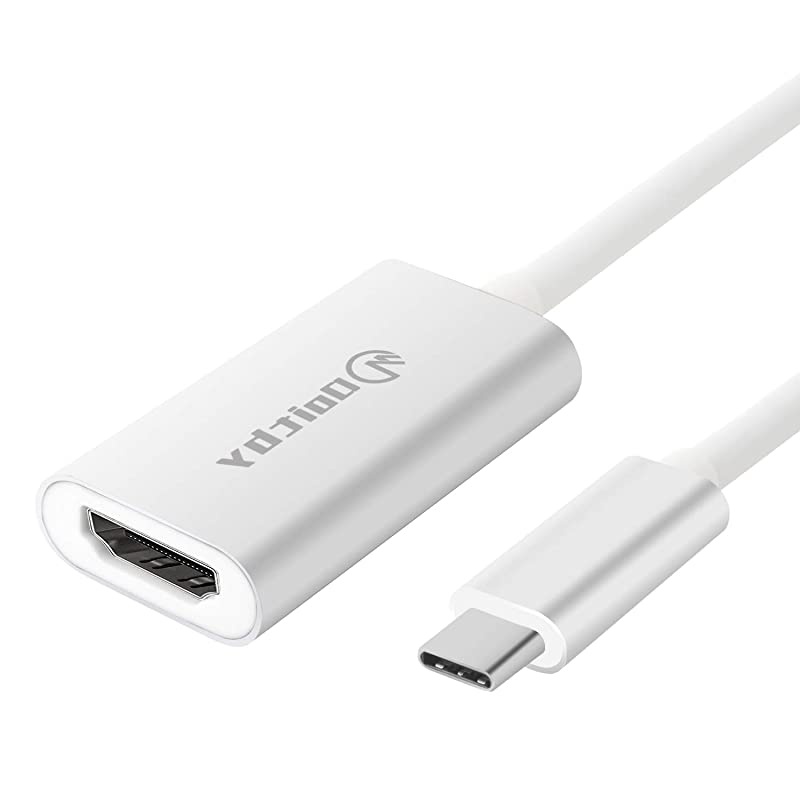 USB C to HDMI Adapter Type C to HDMI Adapter Compatible with MacBook ProiMacMac MiniMacBook AiriPad ProDELL XPSSurface Book 2Samsung S9S8S10 and More Thunderbolt 3 CompatibleSilver