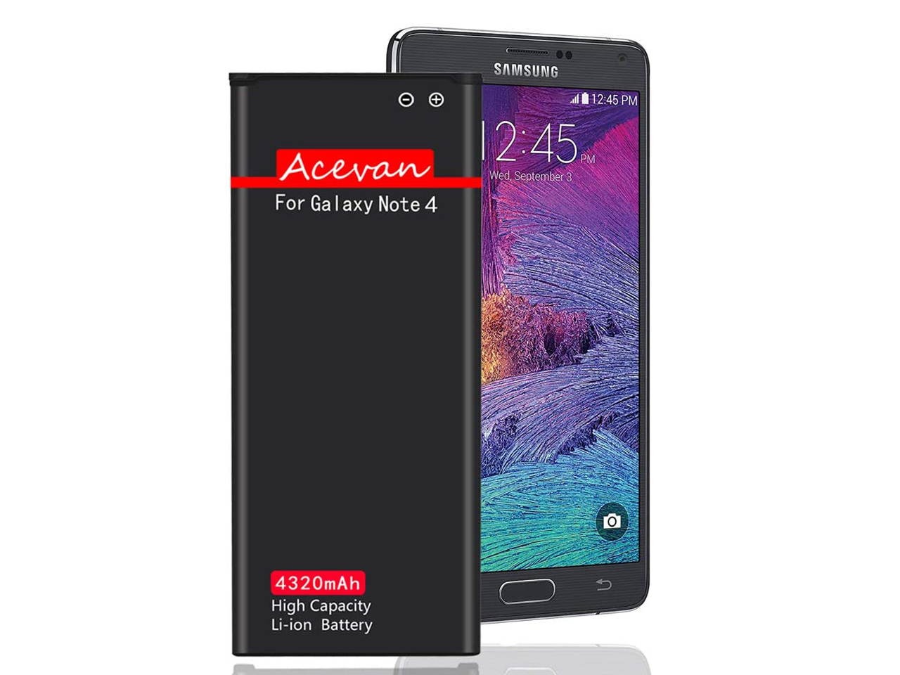 Note 4 Battery Acevan 4320mAh Replacement Battery for Samsung Galaxy Note 4, N910, AT&T N910A, Verizon N910V, Sprint N910P, T-Mobile N910T, N910U LTE, N910F, Note4 battery