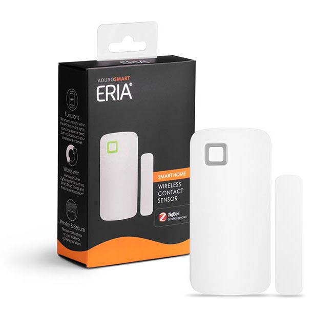 AduroSmart ERIA Smart Door + Window Sensor, Hub Required, works with ERIA / Smart Things / Wink