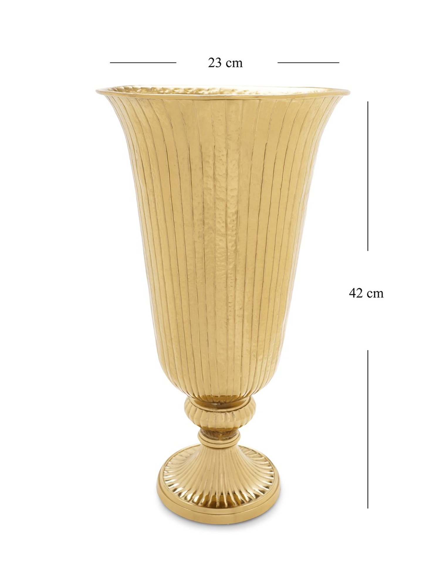 Pure Home and Living Gold Aluminium Textured Vases