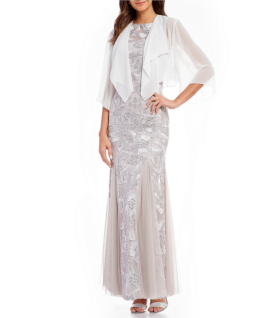 Ali Miles Printed Button Front Floral Wire Neck 3/4 Bell Sleeve Jacket