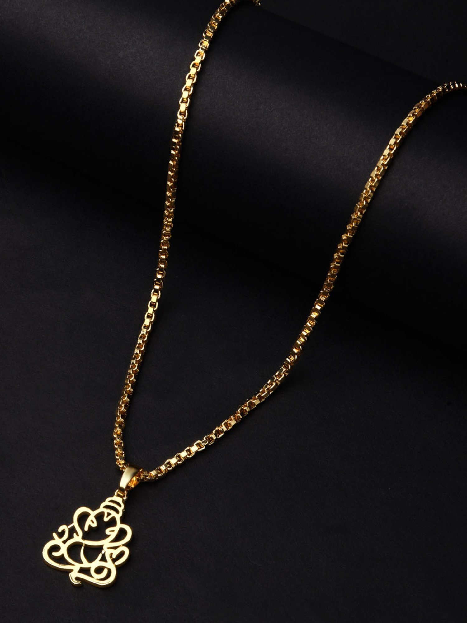 The Bro Code Gold-Plated Ganesh Pendant Necklace for Men