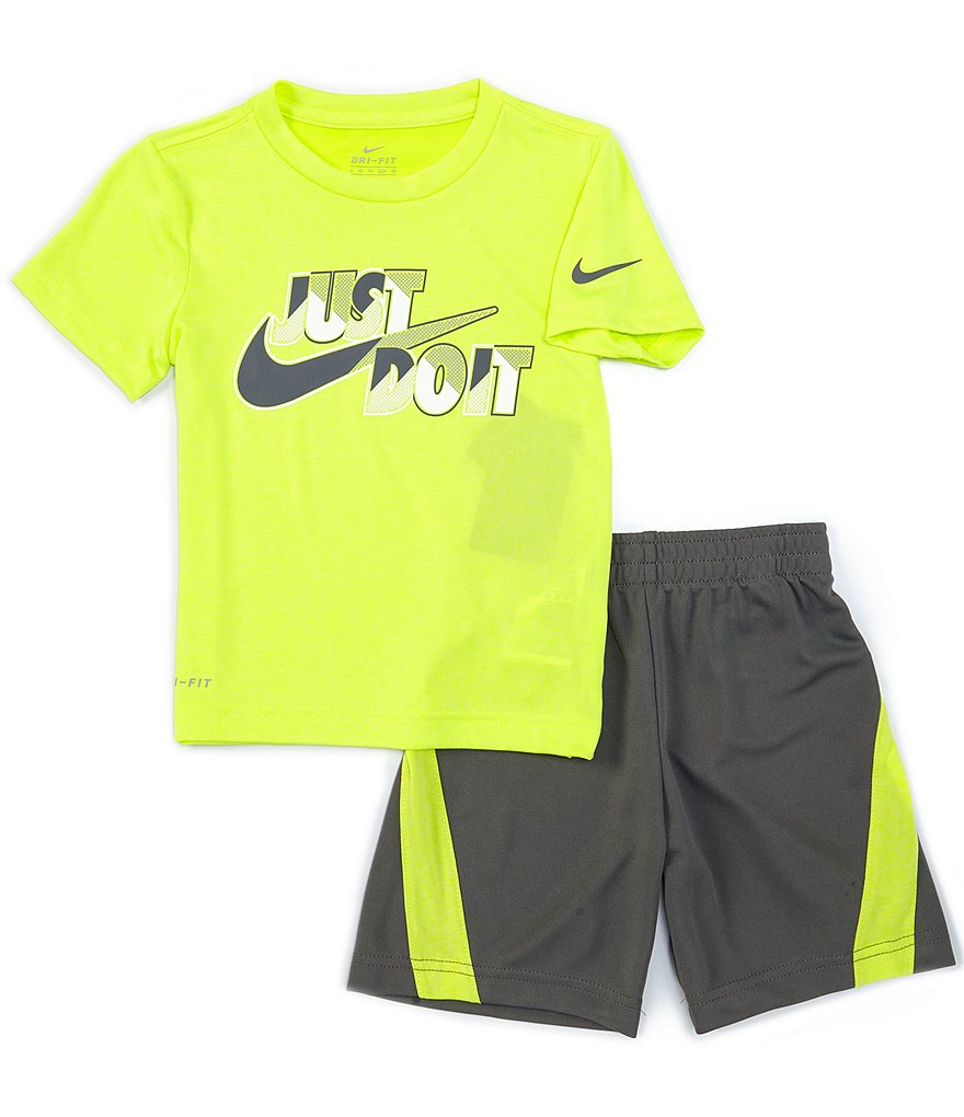 Nike Little Boys 2T-7 Short-Sleeve JDI Dropset Tee & Tricot Short Set